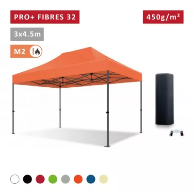 XPTENT - Tonnelle pliante PRO - Alu 45mm 3x3m ● Bâche 450g/m² Étanche
