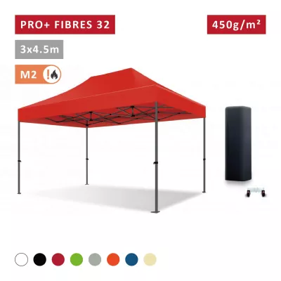 XPTENT - Tonnelle pliante PRO - Alu 45mm 3x3m ● Bâche 450g/m² Étanche