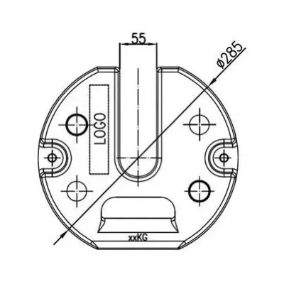 Poids de lestage - 16kg (2x8kg) - Pour tente pliante