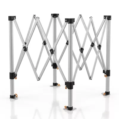 Table Pliante en Aluminium - 2,85m x 58cm - Hauteur réglable