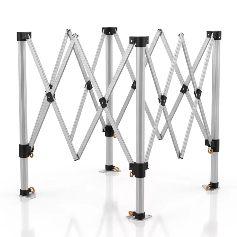 Table Pliante en Aluminium - 2,85m x 58cm - Hauteur réglable