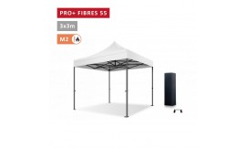 Barnum pro 3x3m Fibres de Verre 55mm - léger - XPTENT -  toit polyester pvc