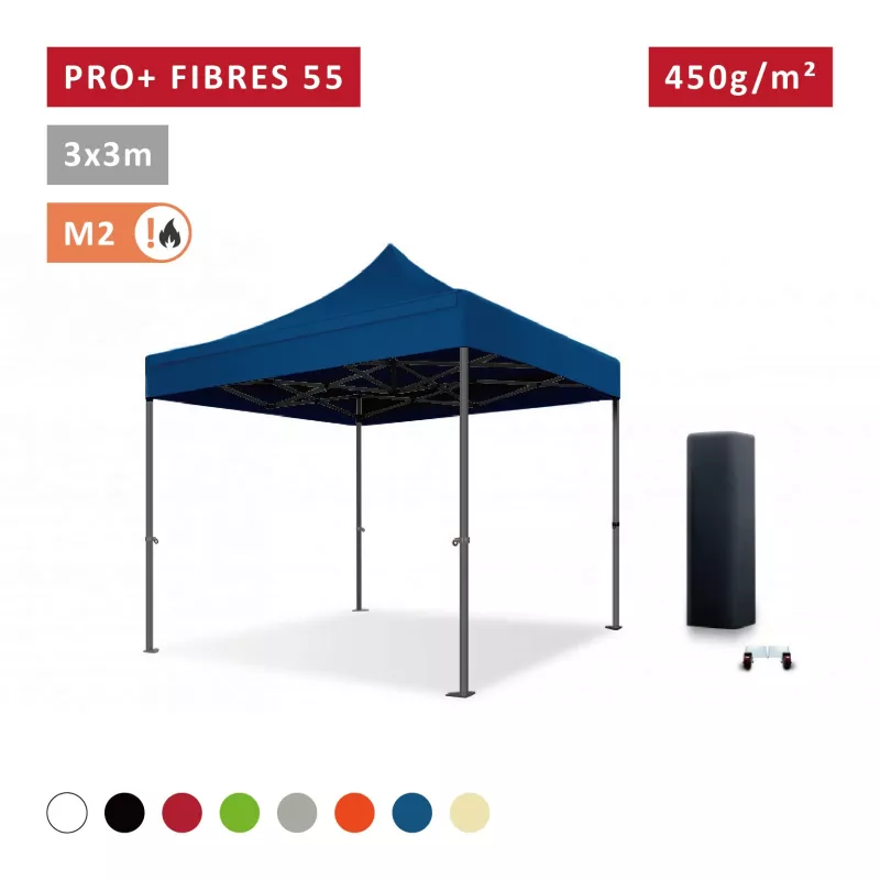 Barnum pro 3x3m Fibres de Verre 55mm - léger - XPTENT -  toit polyester pvc