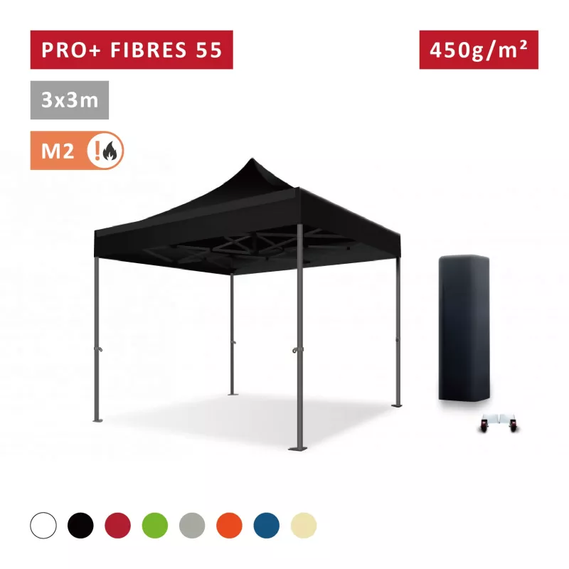 Barnum pro 3x3m Fibres de Verre 55mm - léger - XPTENT -  toit polyester pvc