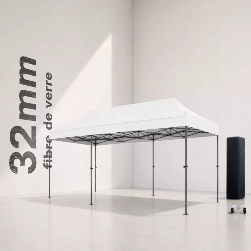 XPTENT - Tonnelle pliante PRO - Alu 45mm 3x3m ● Bâche 450g/m² Étanche