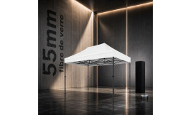 Barnum pliant 3x4,5m Fibres de Verre 55mm - léger et flexible - technologie XPTENT - toit polyester pvc
