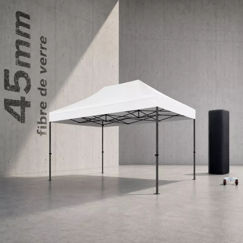 Barnum pro 3x4,5m Fibres de Verre 45mm - léger - XPTENT -  toit polyester pvc
