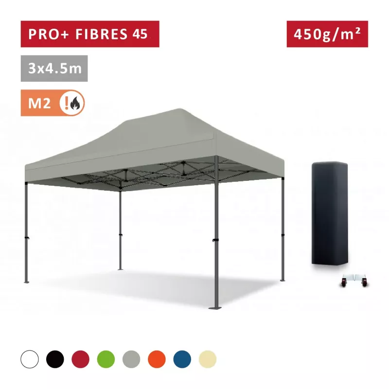 Barnum pro 3x4,5m Fibres de Verre 45mm - léger - XPTENT -  toit polyester pvc