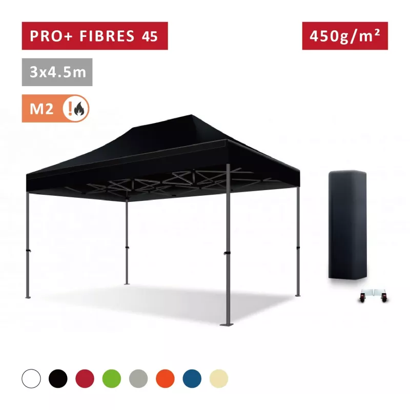 Barnum pro 3x4,5m Fibres de Verre 45mm - léger - XPTENT -  toit polyester pvc