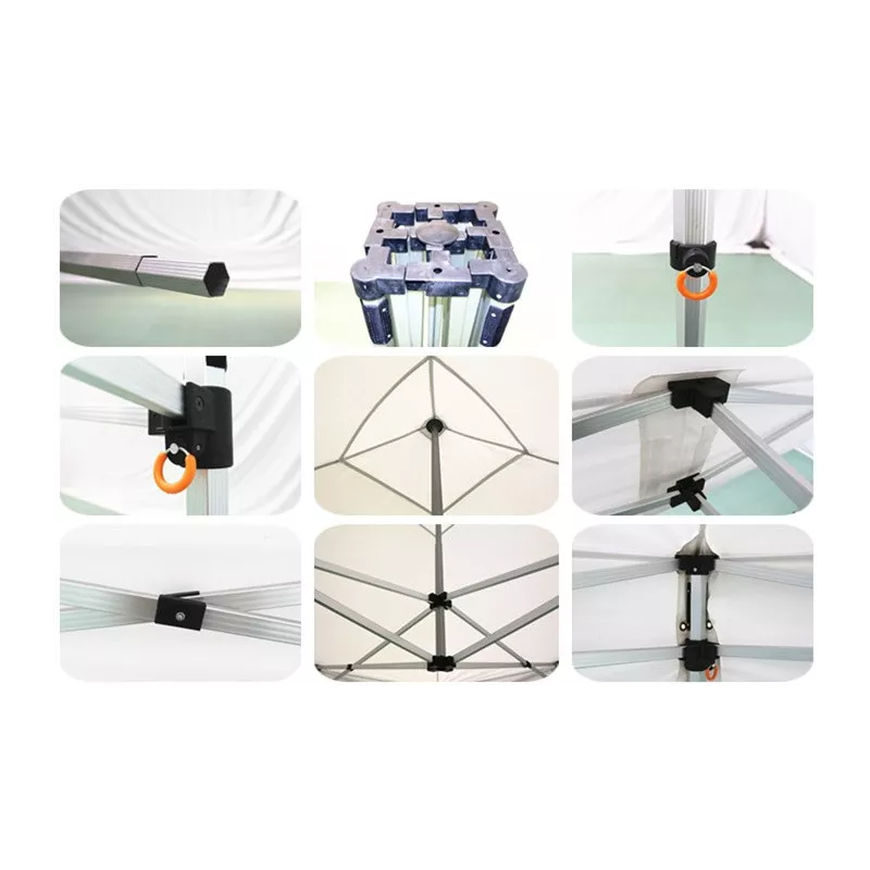 XPTENT - PACK Tonnelle pliante PRO - Alu 40mm 2x2m ● Bâche 300g/m²