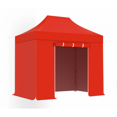 PACK Acier 30mm - 2x3 - Medium - Tente Pliante, Gazebo - Rouge