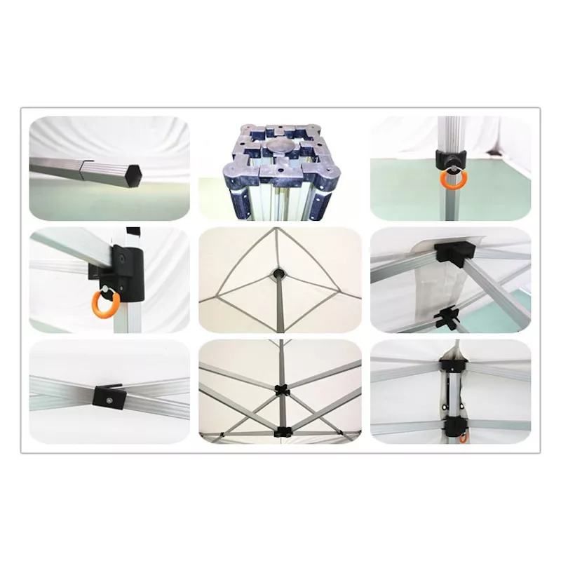 Barnum pliant pro 2X2m Alu 45mm - ultra léger et flexible - technologie XPTENT - toit polyester pvc 380 g/m2