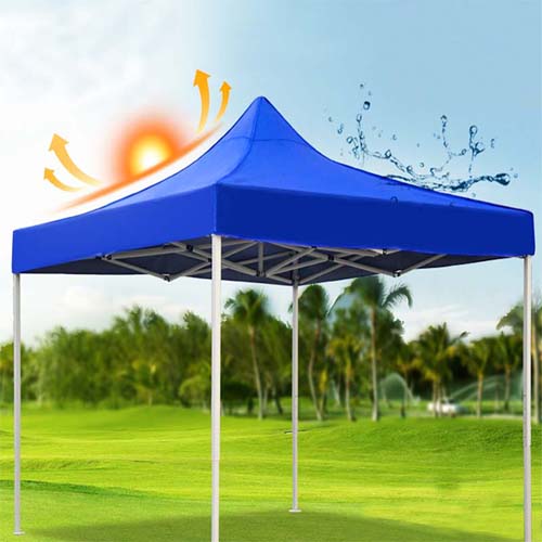 Tonnelle De Jardin GOPLUS 2x2 M - Pop-up, Hauteur Réglable 220-240 Cm - Tissu Oxford Argenté - 8 Piquets + 4 Cordes - Blanche